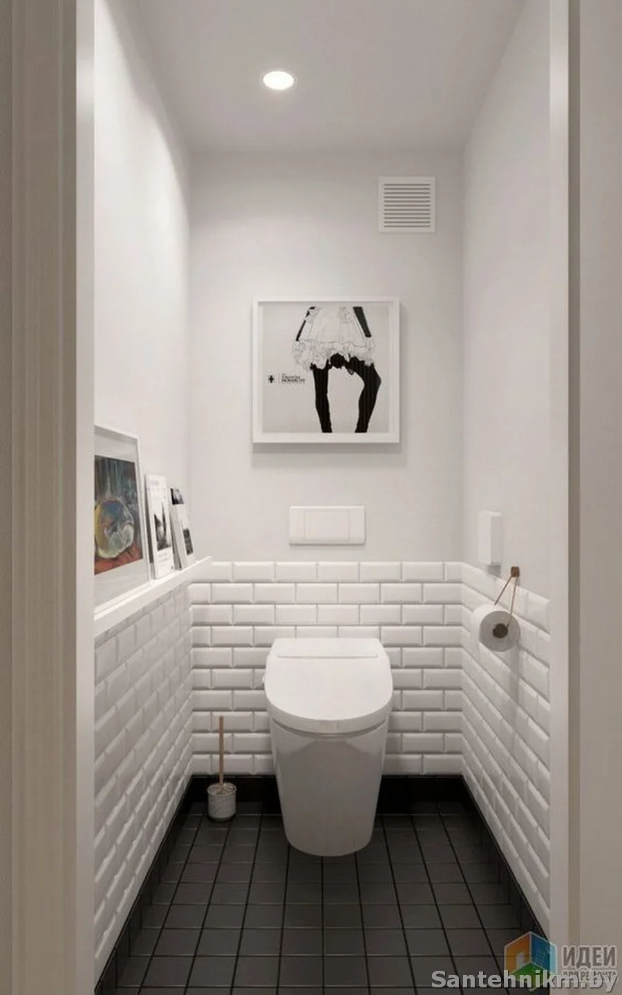 Дизайн маленького туалета (80 фото)