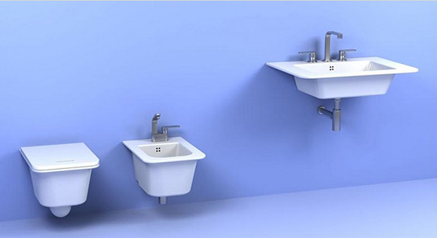 Установка модели Volo WC от фабрики Flaminia, дизайн Pinto Alessio