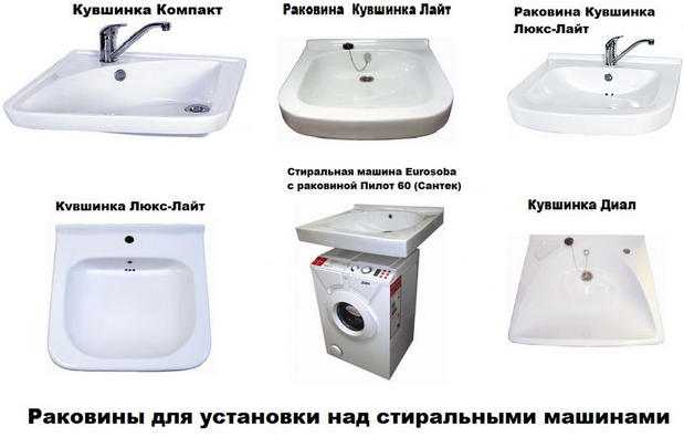 Установить раковину над стиральной машиной в Минске